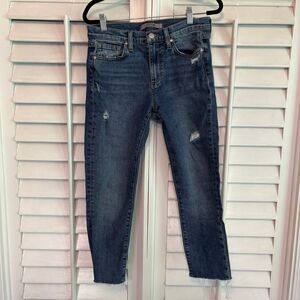 Classic Blue Distressed Women Jeans